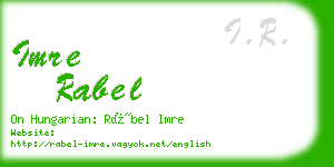 imre rabel business card